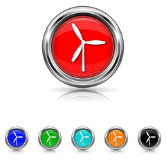Windmill icon - vector set