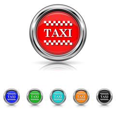 Taxi icon - vector set