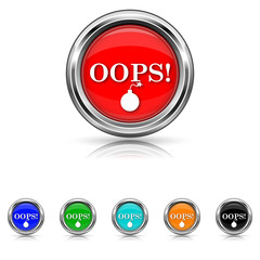 Oops icon - vector set