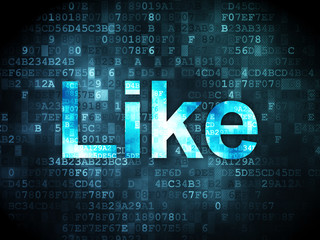 Social network concept: Like on digital background