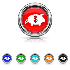 Save money icon - vector set