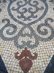 Typical Portuguese mosaic pavement