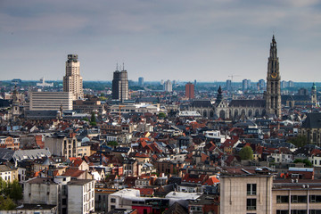 Obraz premium Aerial view of Antwerp, Belgium.
