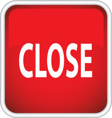 Красный векторный знак с надписью CLOSE