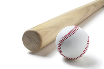 Baseball and baseball bat