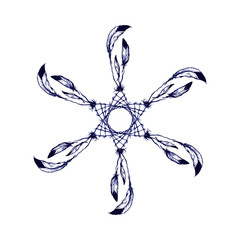 shamanic native american symbol dreamcatcher like