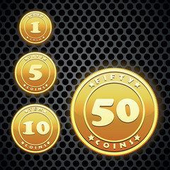 gold coin vector illustration