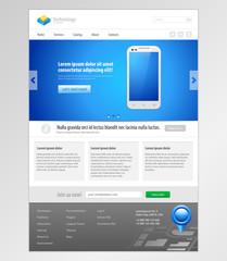 Technology System Website Template Design