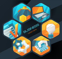 Vector business icons set
