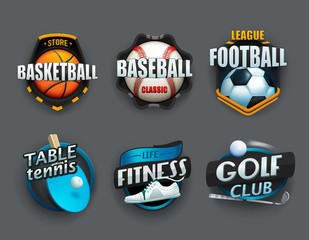 Set of different sport icons. Vector