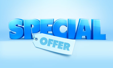 Special offer text. Vector