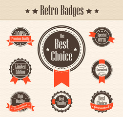 Fototapeta premium Retro badges. Vector
