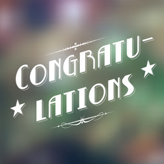Congratulations Typography Background