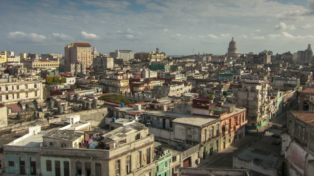 Cuba Havana time lapse panorama
