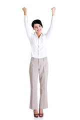 Young happy businesswoman