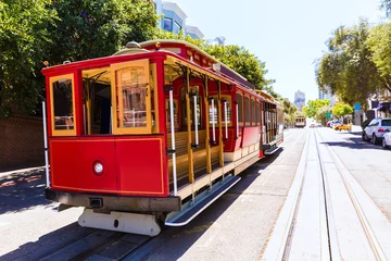 Fensteraufkleber San Francisco Hyde Street Cable Car Kalifornien © lunamarina