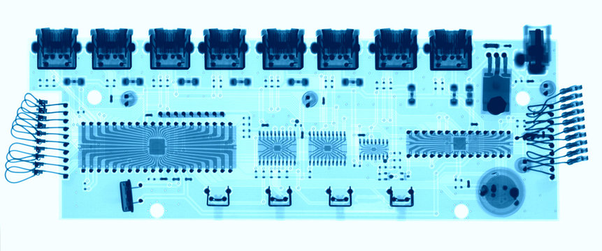 Microelectronic Board Under The X-rays