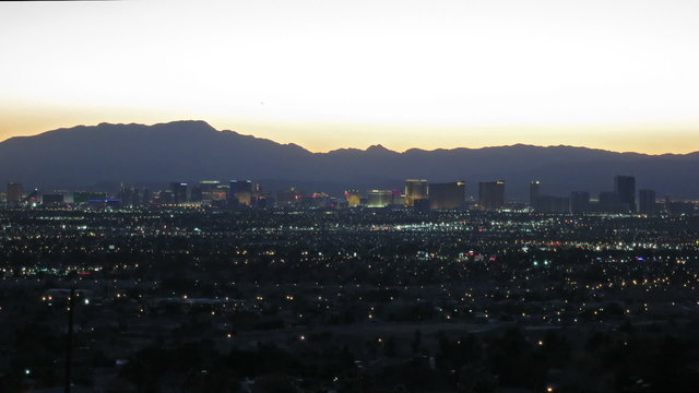 Las Vegas skyline sunset