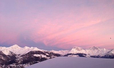 sunrise in the mountains