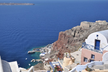Fototapeta premium Landscape Greek island in the Mediterranean sea.