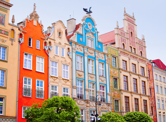 Obraz premium Colorful houses in Gdansk, Poland