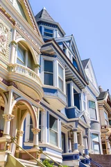 Fototapeten San Francisco Victorian houses in Haight Ashbury California © lunamarina