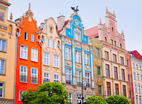 Fototapeta Colorful houses in Gdansk, Poland