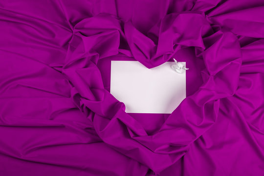 love card with angel on a purple fabric