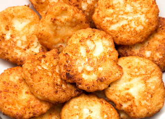 Background of fried pancakes