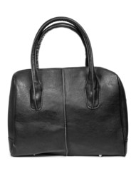 black leather purse