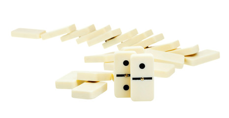 pile from fallen domino zigzag