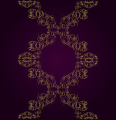 Vector seamless border in Victorian style. Element for design.