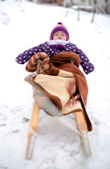 baby sledding