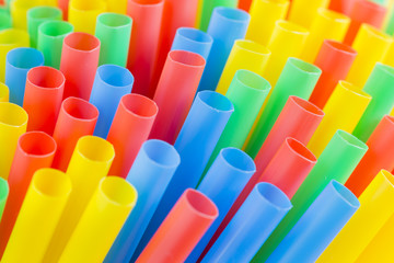 many multi-color tubules for a cocktail