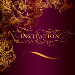 Elegant invitation card in luxury style
