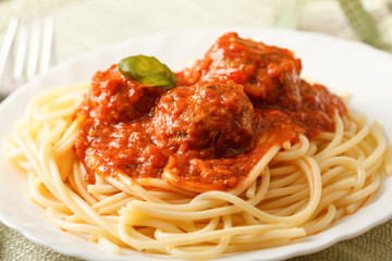 Pasta with meatballs