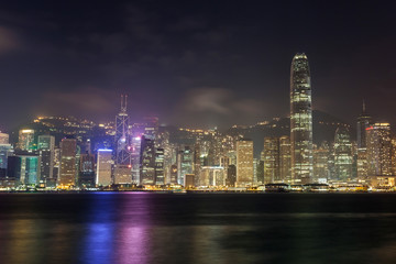Naklejka premium Hong Kong city skyline
