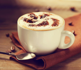 Cappuccino. Cup of Cappuccino or Latte Coffee