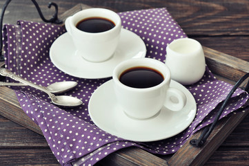 Coffee in cups