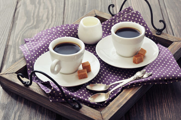 Coffee in cups