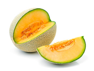 cantaloupe  melon on white background © sommai