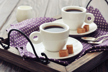 Coffee in cups