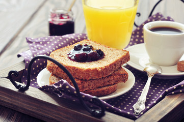 Breakfast with toast
