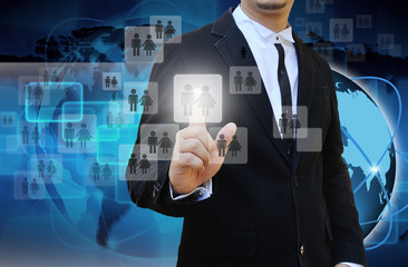 Businessman Choosing the right person