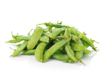 green beans isolated on white background