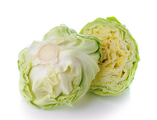 Fototapeta premium green cabbage isolated on white