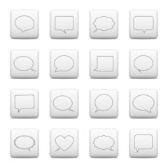 Web buttons,speech bubbles icons