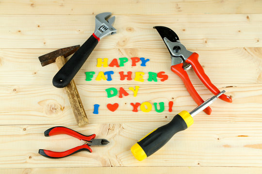 Happy Fathers Day (concept image with multicolor letters and