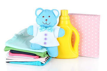 Softener dryer and washing powder with children clothes