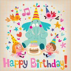Naklejka premium Happy Birthday